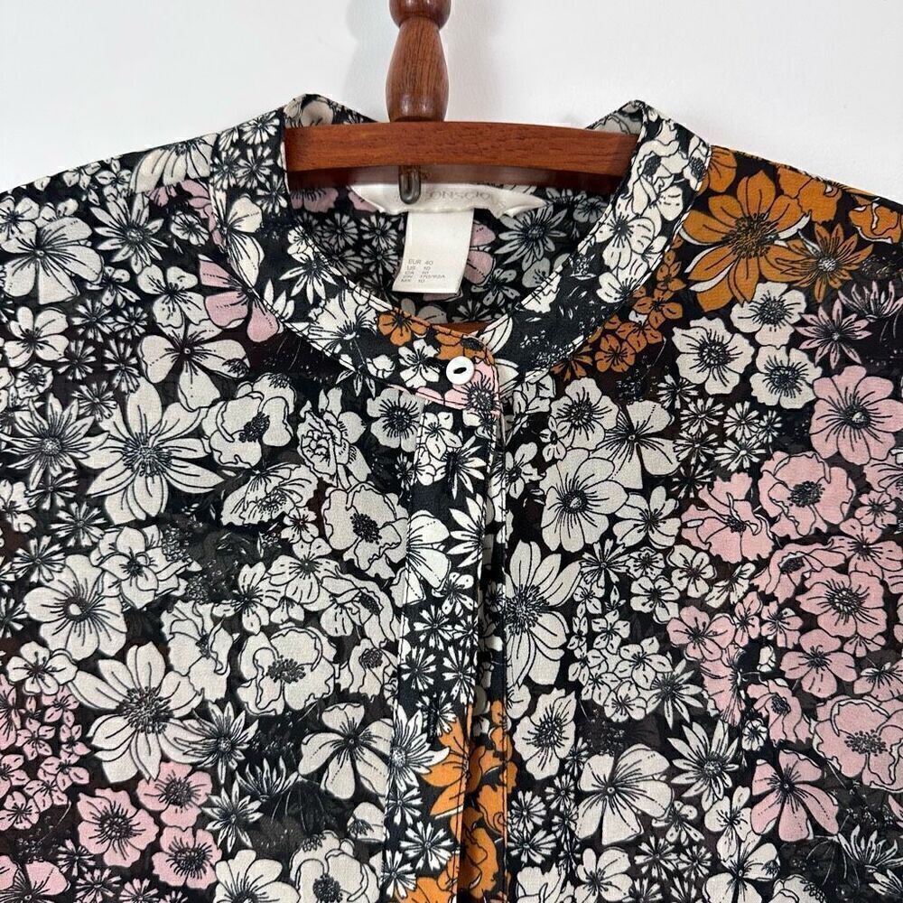 H&M Floral Sheer Button Up Tunic - Picture 6 of 11